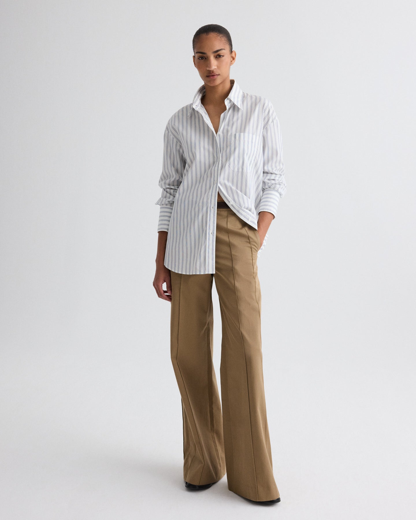TWP British khaki Bond St. Pant in Trench Chino Twill view 3