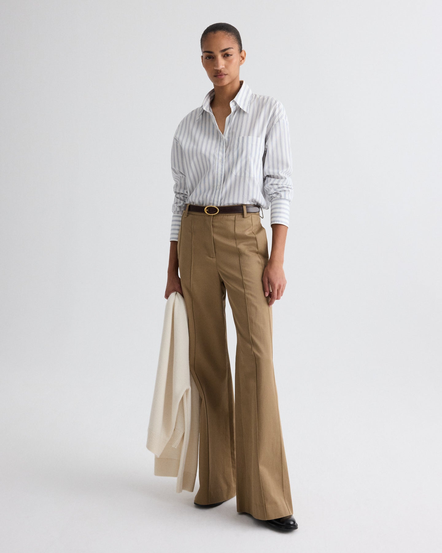 TWP British khaki Bond St. Pant in Trench Chino Twill view 1
