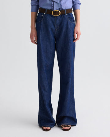 TWP Indigo resin Blue Jean Baby in Cotton Linen Denim view 2