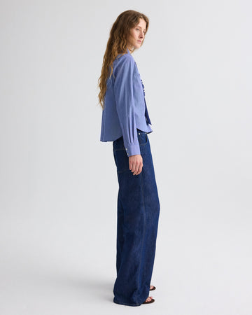 TWP Indigo resin Blue Jean Baby in Cotton Linen Denim view 4