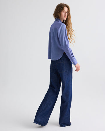 TWP Indigo resin Blue Jean Baby in Cotton Linen Denim view 5