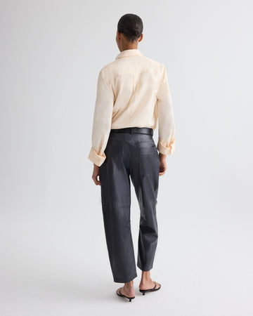 TWP Midnight Jett Pant in Paper Leather view 5