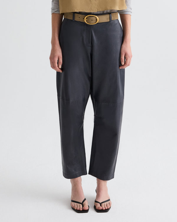 TWP Midnight Jett Pant in Paper Leather view 7