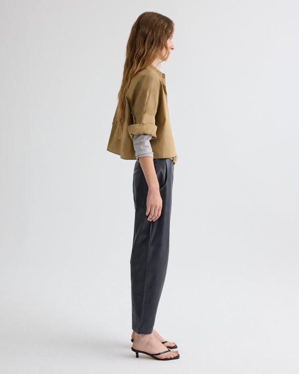 TWP Midnight Jett Pant in Paper Leather view 9