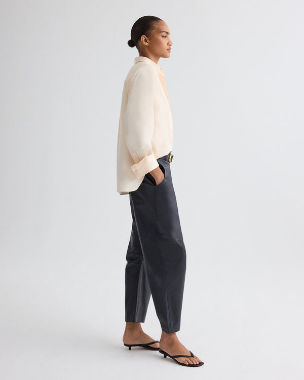 TWP Midnight Jett Pant in Paper Leather view 4