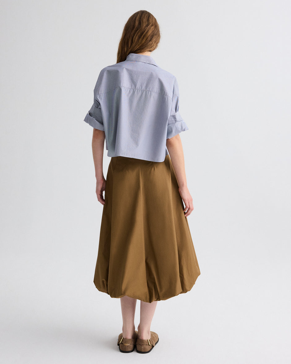 TWP British khaki Full intentions Skirt in Water Repellent Twill view 6