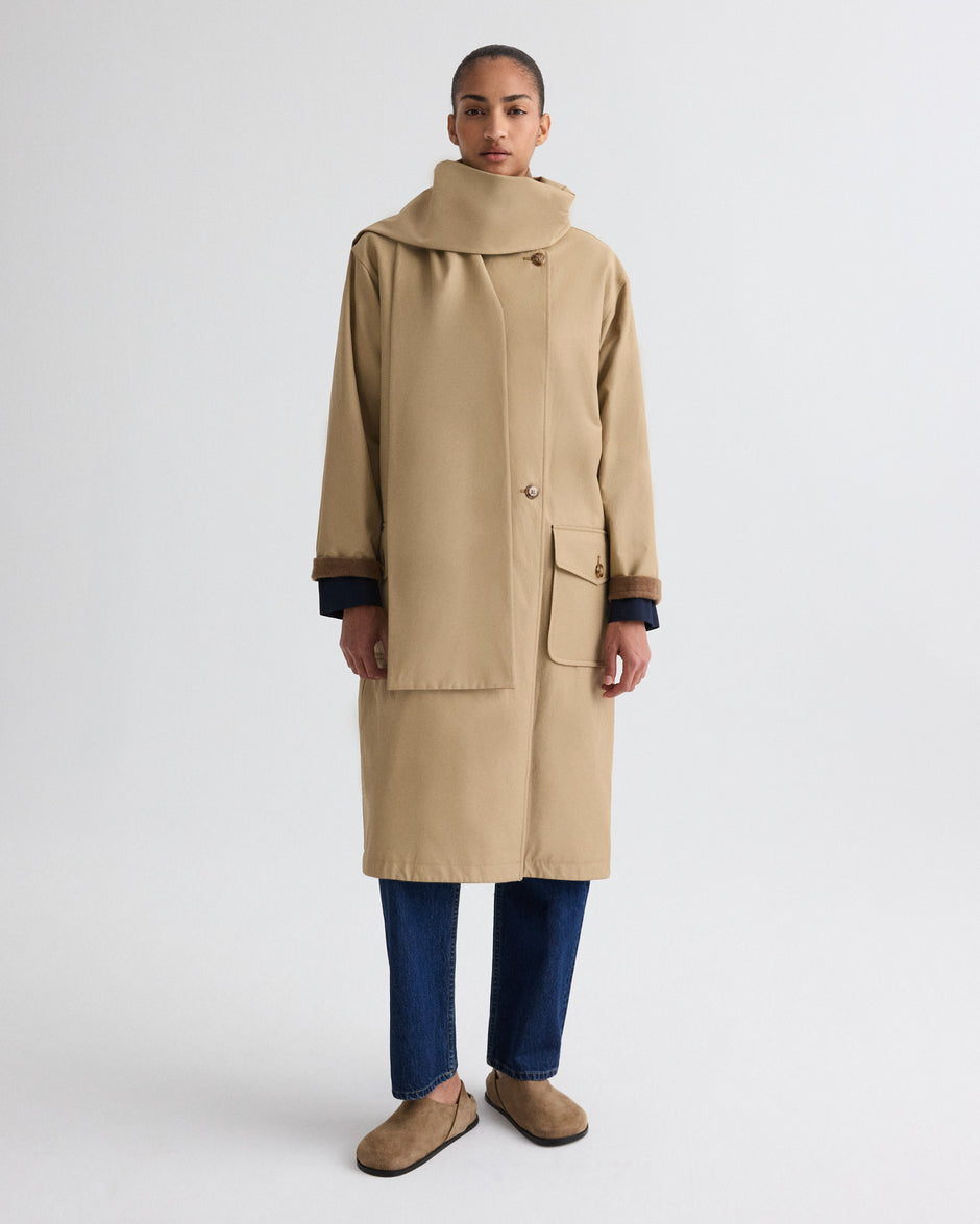 TWP Kelp The Reversible Wrap Around Coat in Cashmere view 1