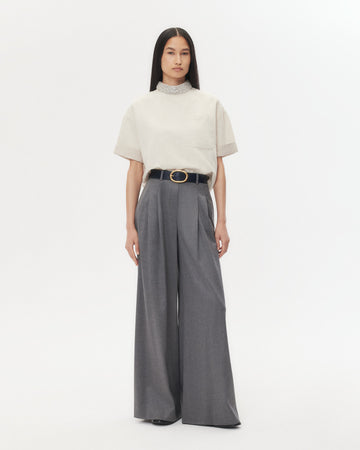 TWP Natural Ex T With Crystal Collar in Japanese Denim view 3