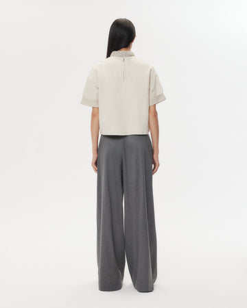 TWP Natural Ex T With Crystal Collar in Japanese Denim view 5