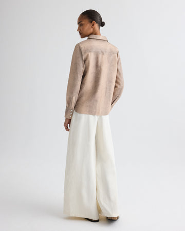 TWP Taupe multi Ranchers Daughter in Embossed Python Leather view 5