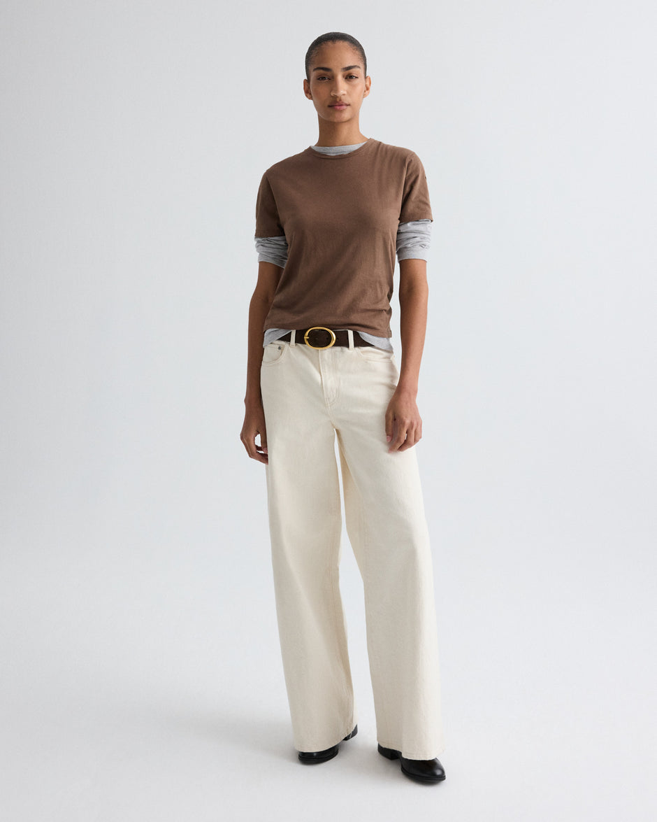 TWP British khaki His Tee in Supima Cotton view 3