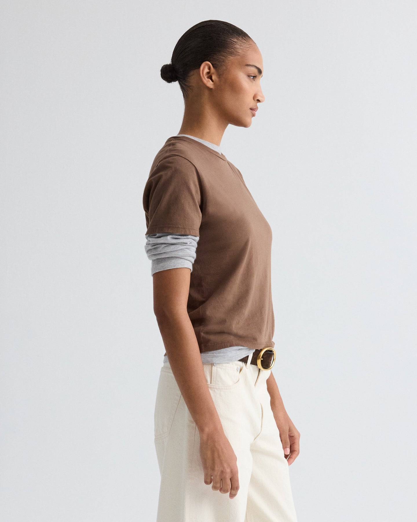TWP British khaki His Tee in Supima Cotton view 4