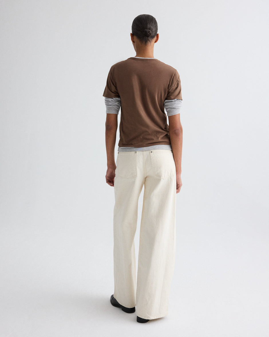 TWP British khaki His Tee in Supima Cotton view 5