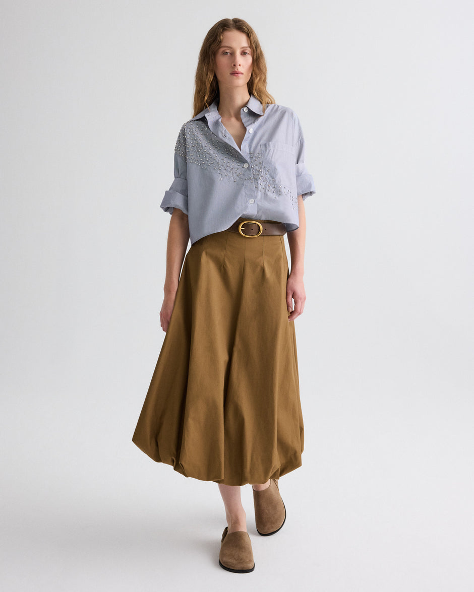 TWP White / midnight Next Ex Shirt with Crystals in Baroness Stripe view 3