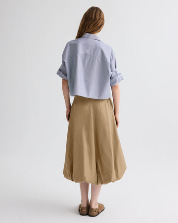 TWP British khaki Full Intentions Skirt in Trench Chino Twill view 5