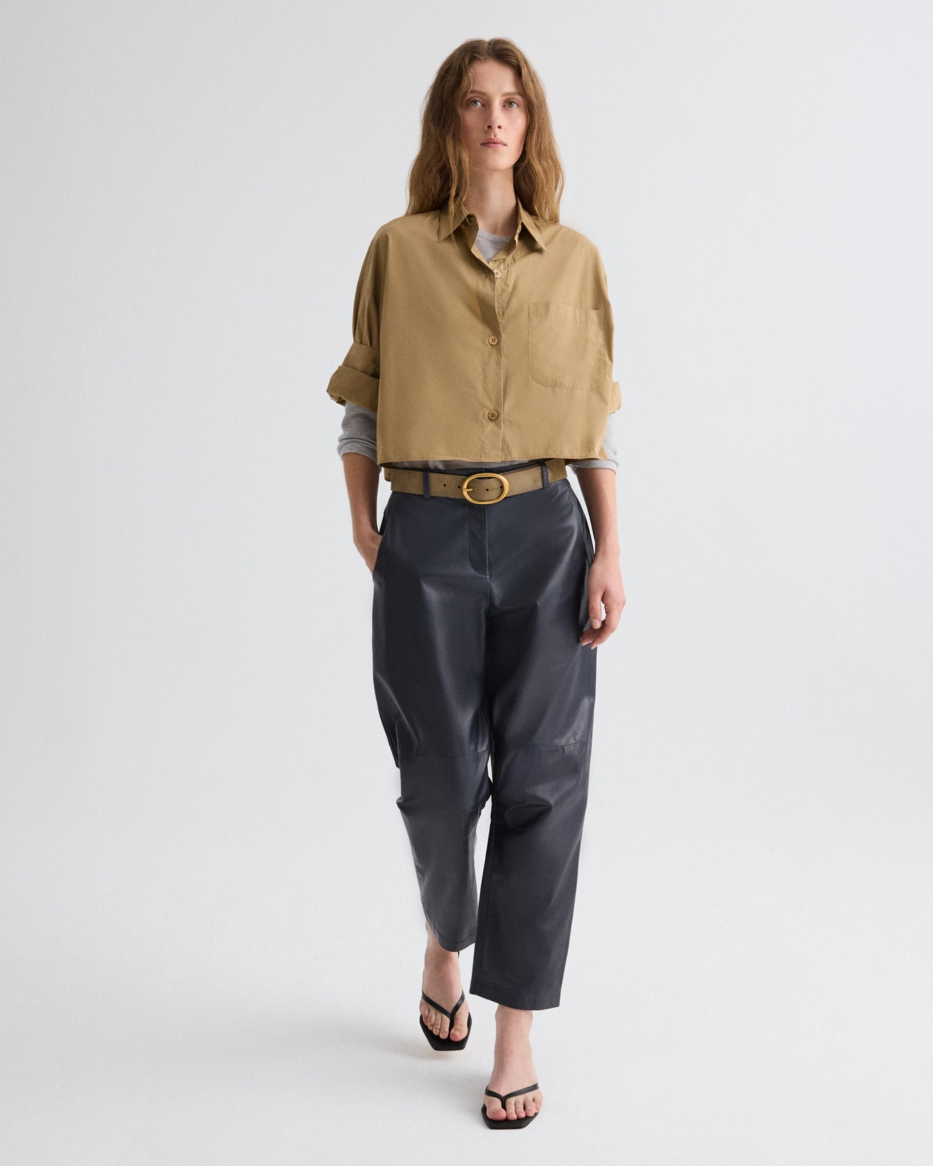 TWP Petrified oak Next Ex Shirt in Superfine Cotton view 2