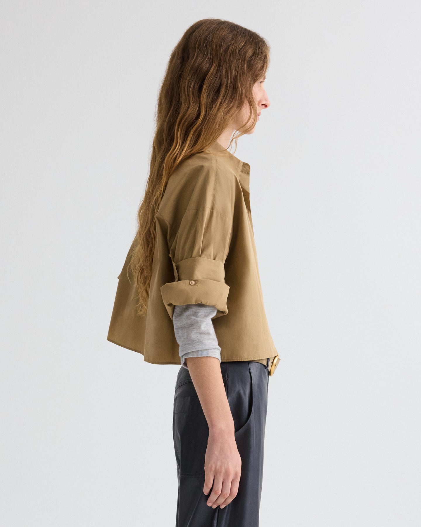 TWP Petrified oak Next Ex Shirt in Superfine Cotton view 4