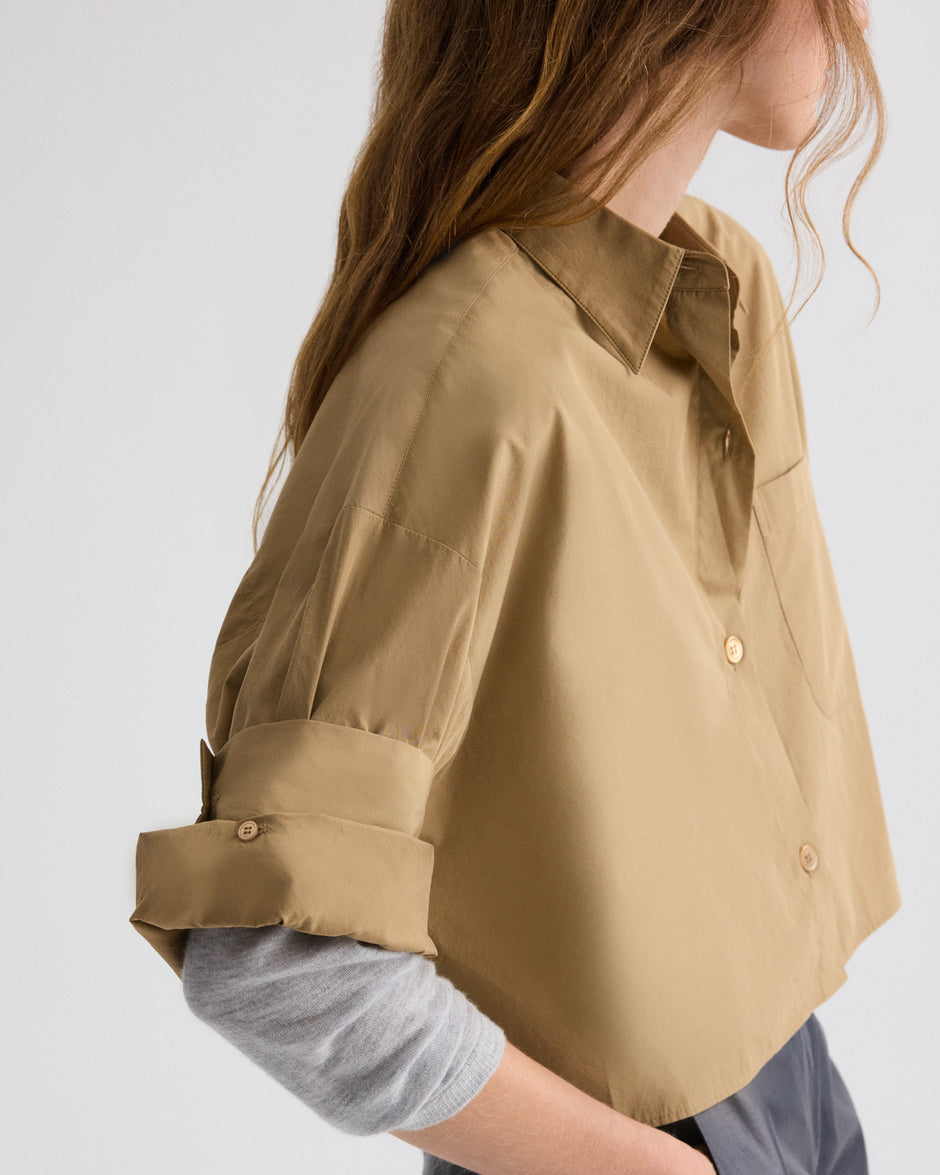 TWP Petrified oak Next Ex Shirt in Superfine Cotton view 3