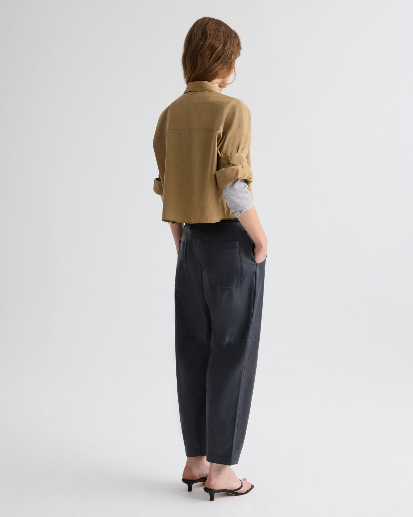Petrified oak Next Ex Shirt in Superfine Cotton | TWP
