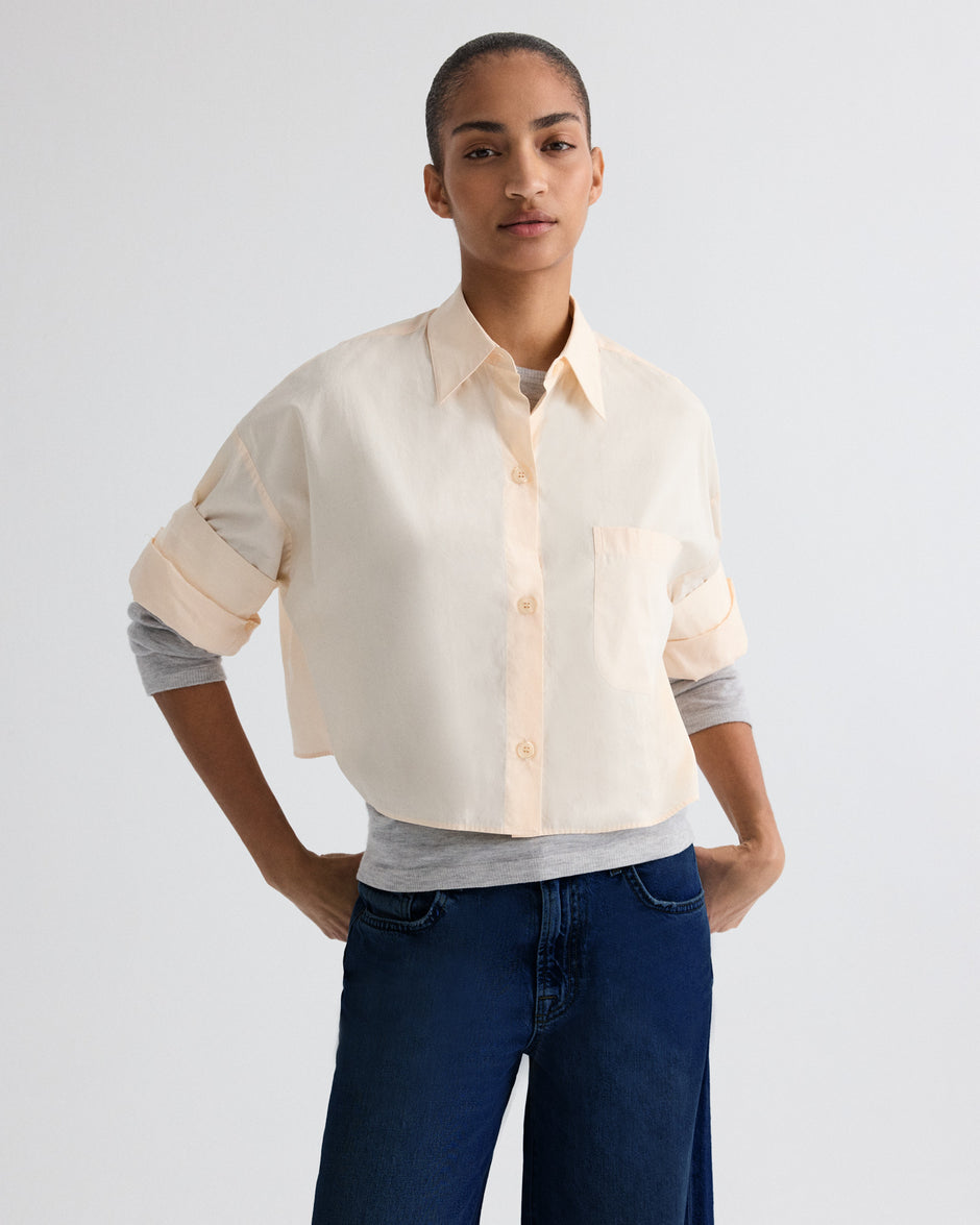 TWP Creme de peche Next Ex Shirt in Superfine Cotton view 1