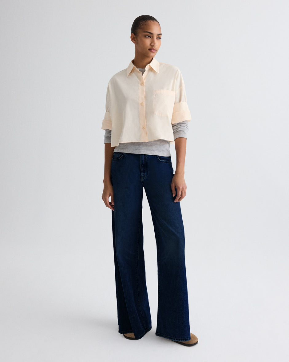 TWP Creme de peche Next Ex Shirt in Superfine Cotton view 3