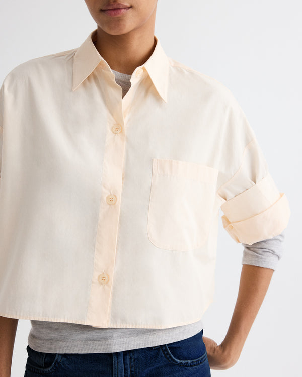 TWP Creme de peche Next Ex Shirt in Superfine Cotton view 2