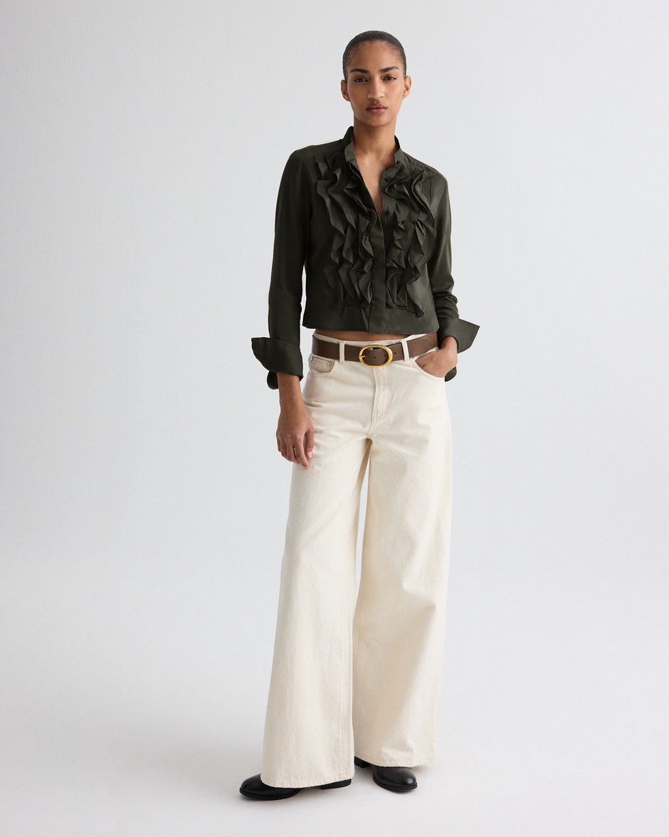 TWP Rosen Patti Top in Cotton Silk Organza view 2