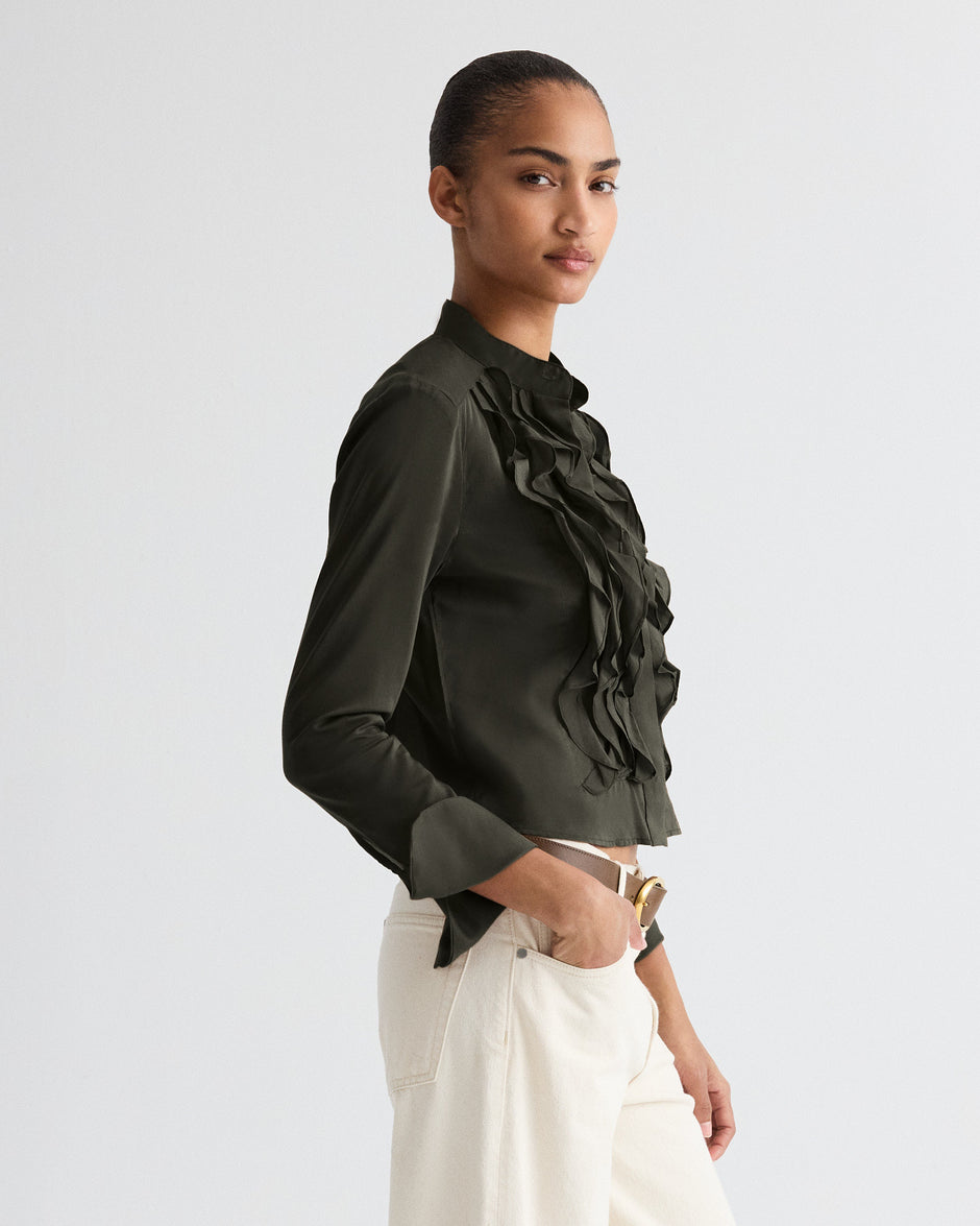 TWP Rosen Patti Top in Cotton Silk Organza view 3