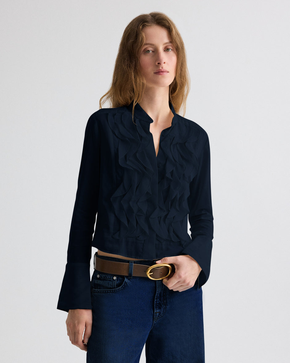 TWP Midnight Patti Top in Stretch Silk Georgette view 1