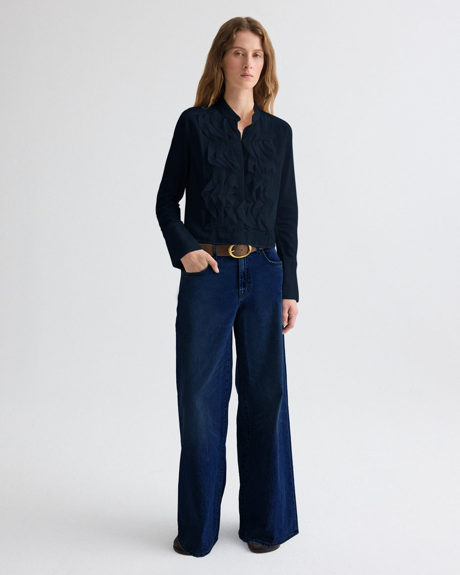 TWP Midnight Patti Top in Stretch Silk Georgette view 4