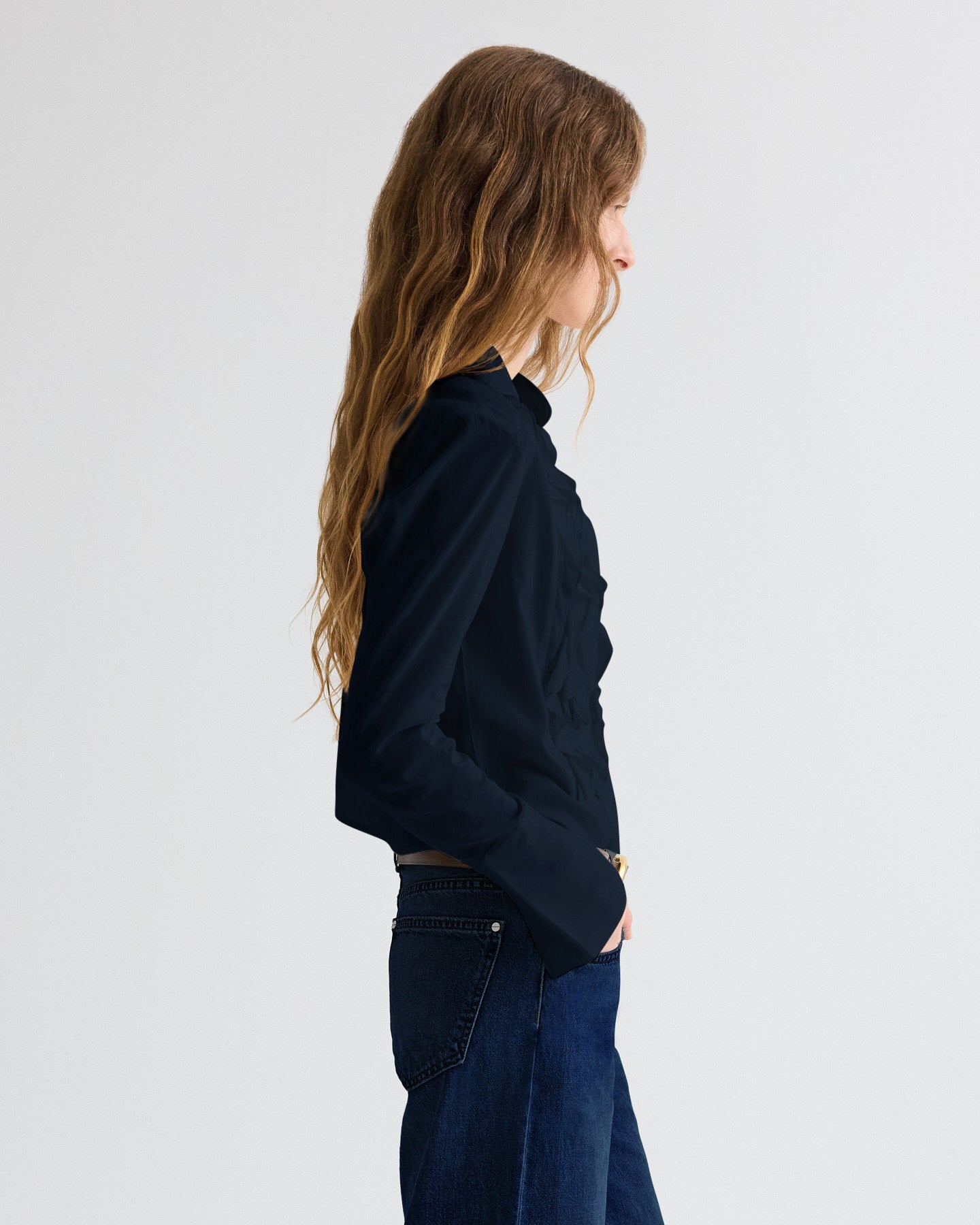 TWP Midnight Patti Top in Stretch Silk Georgette view 3