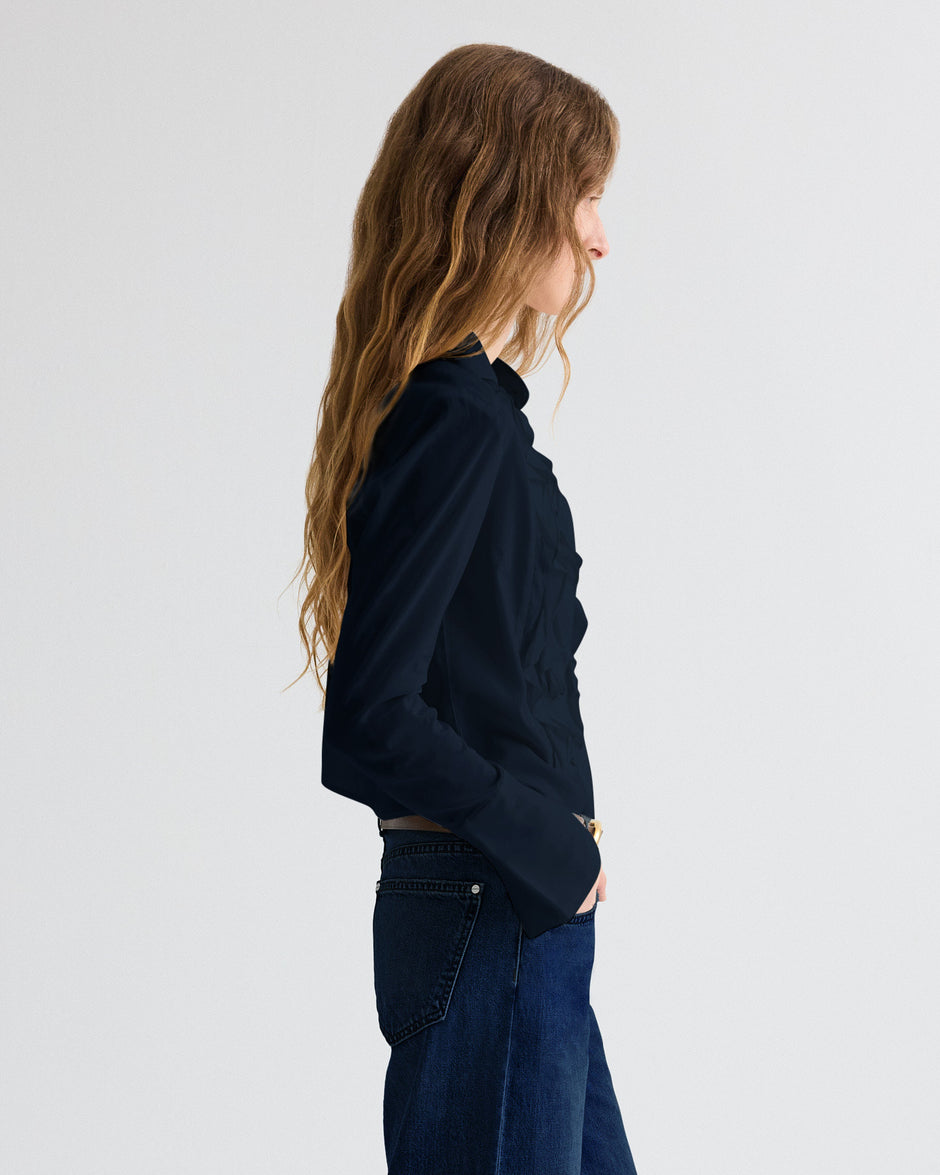 TWP Midnight Patti Top in Stretch Silk Georgette view 3