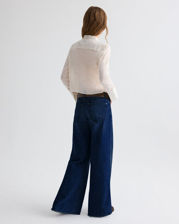 TWP White Patti Top in Cotton Silk Organza view 5