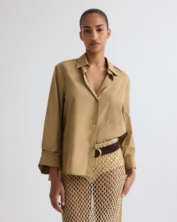 TWP Petrified oak Next Morning Shirt in Superfine Cotton view 2