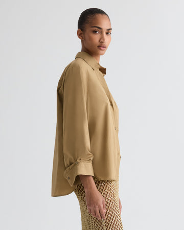 TWP Petrified oak Next Morning Shirt in Superfine Cotton view 4