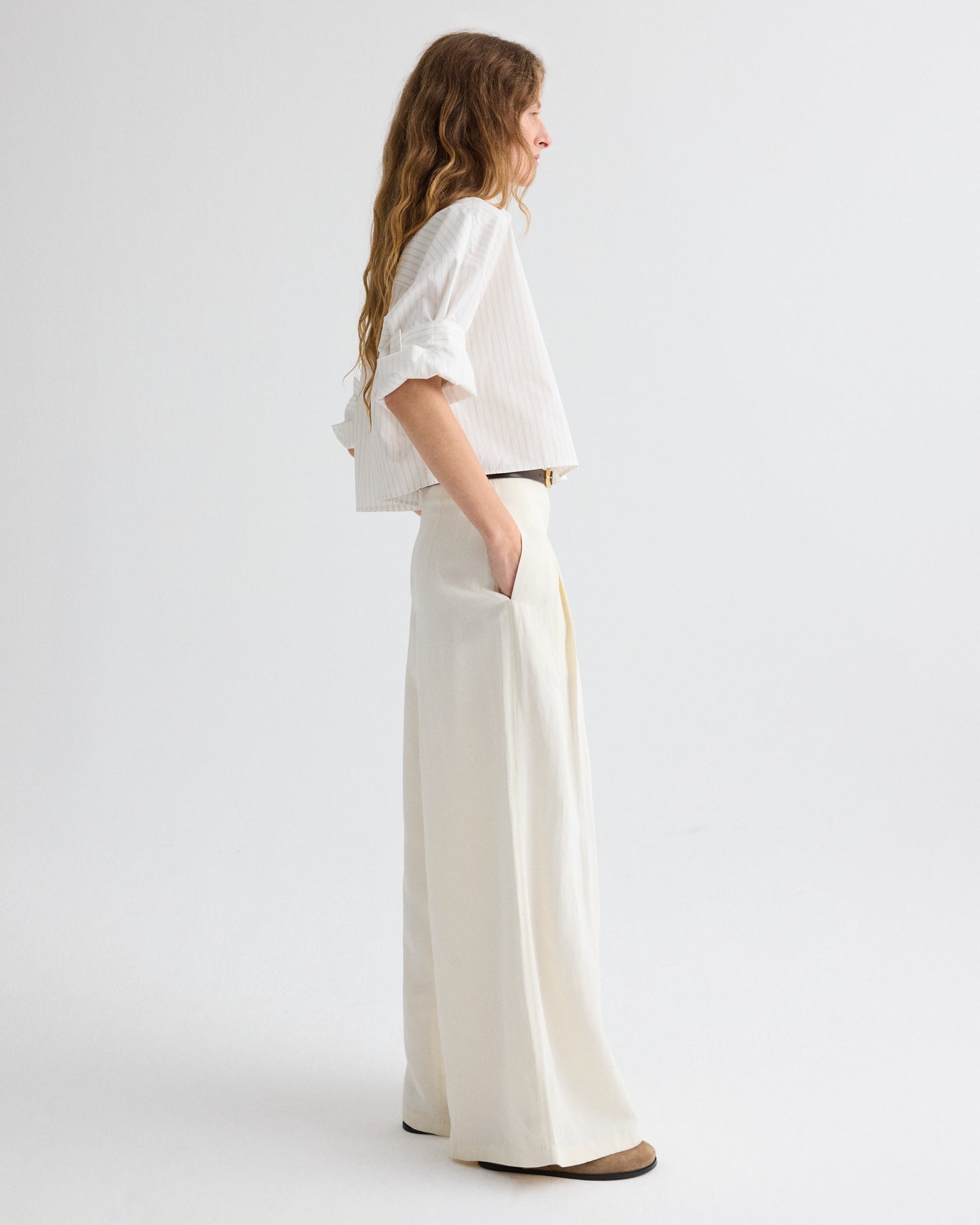 White multi Next Ex Shirt in Mixed Pinstripe Superpop | TWP