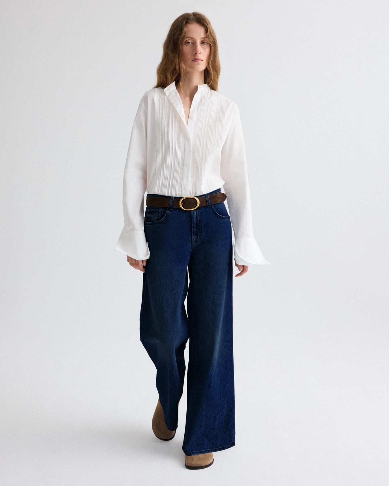 TWP White Painter Shirt in Compact Poplin view 3