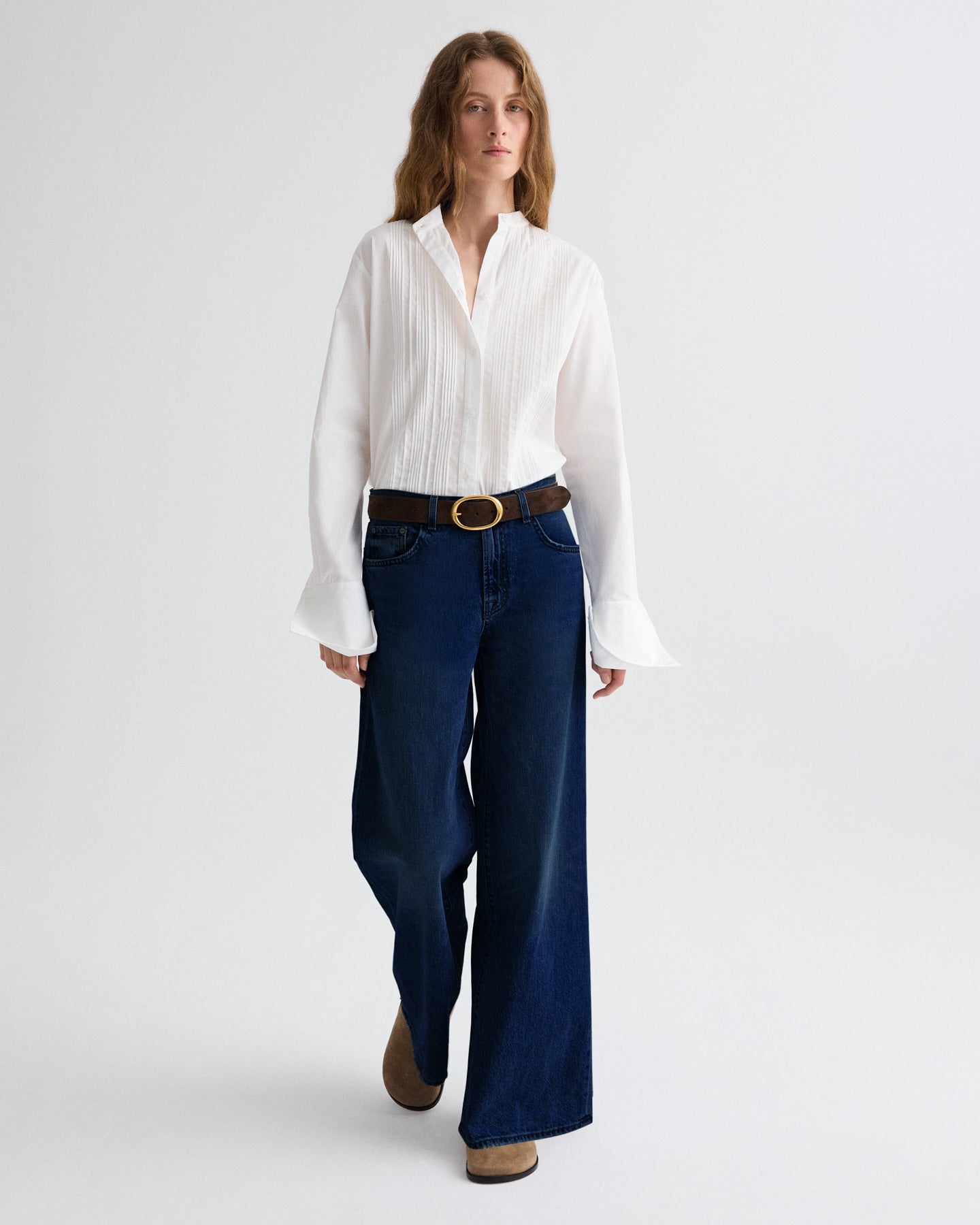 TWP White Painter Shirt in Compact Poplin view 3