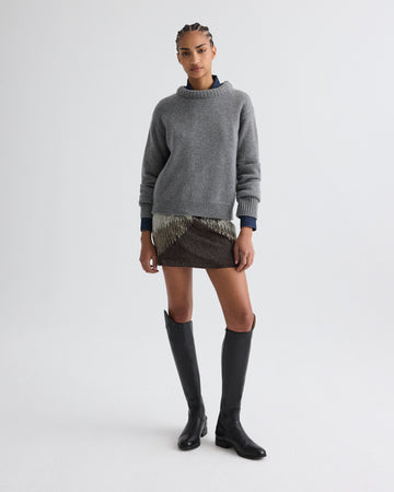 TWP Medium heather grey Stevie Sweater in Italian Cashmere view 3