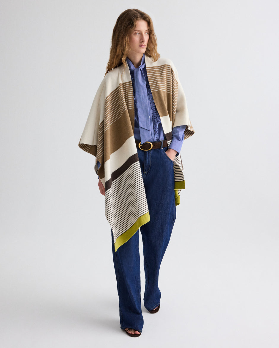 TWP Multi Wrapped Around Poncho in Cashmere view 2