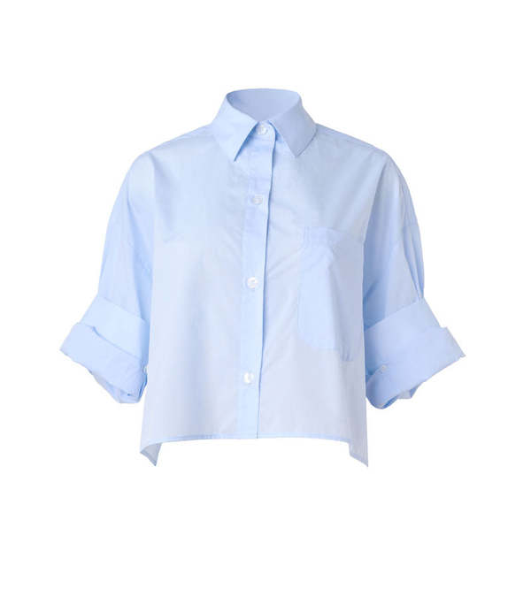 TWP Baby blue Next Ex Shirt in Superfine Cotton view 5