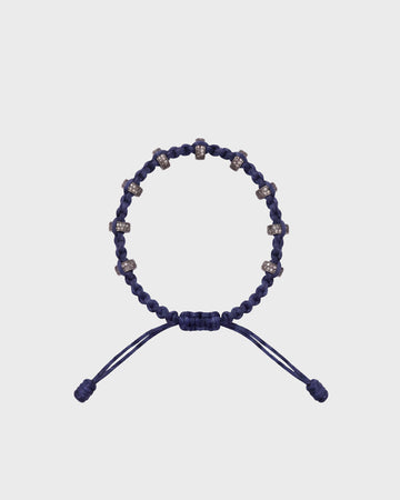 TWP Blue Blue Thread Bracelet x Single Silver Regular Full Size Roundel view 1