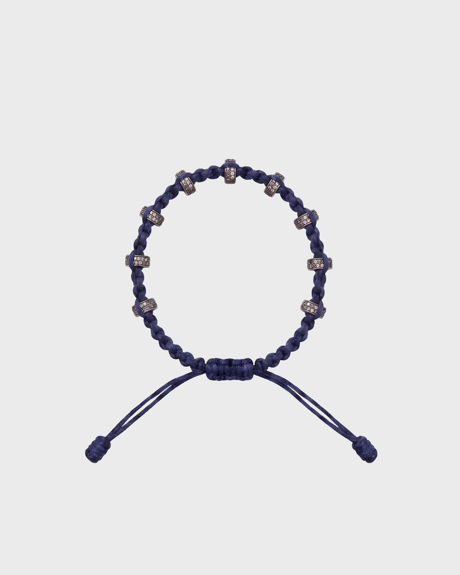 TWP Blue Blue Thread Bracelet x Single Silver Regular Full Size Roundel view 1