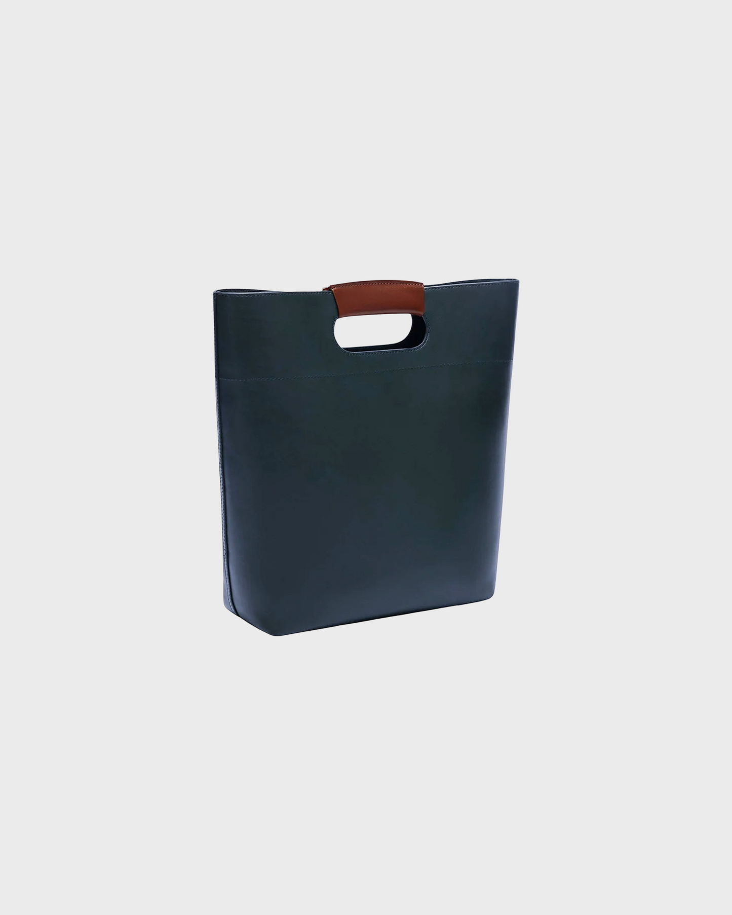 TWP Navy Small Bucket Bag in Leather view 1
