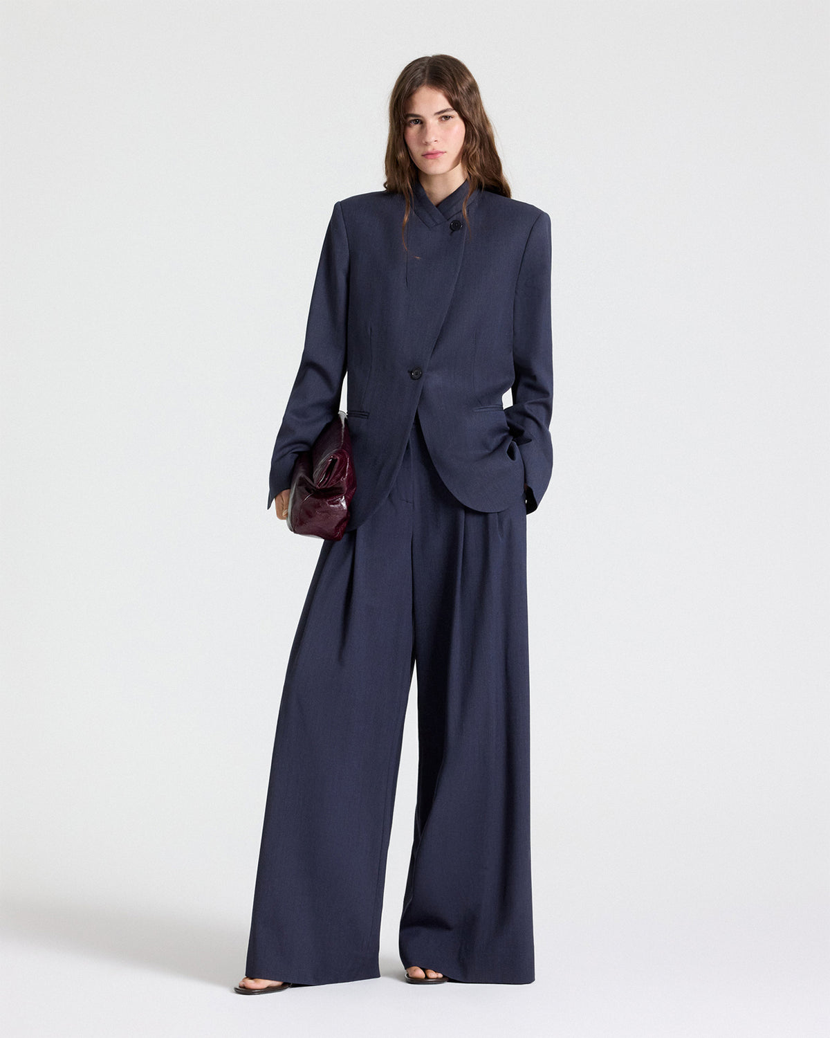 TWP Indigo Next Didi Pant in Italian Wool Twill view 3