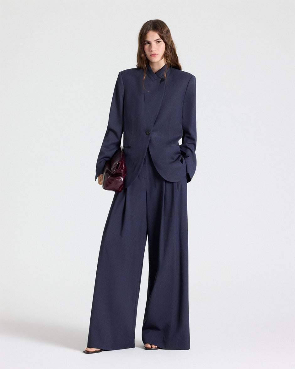 TWP Indigo Next Didi Pant in Italian Wool Twill view 3