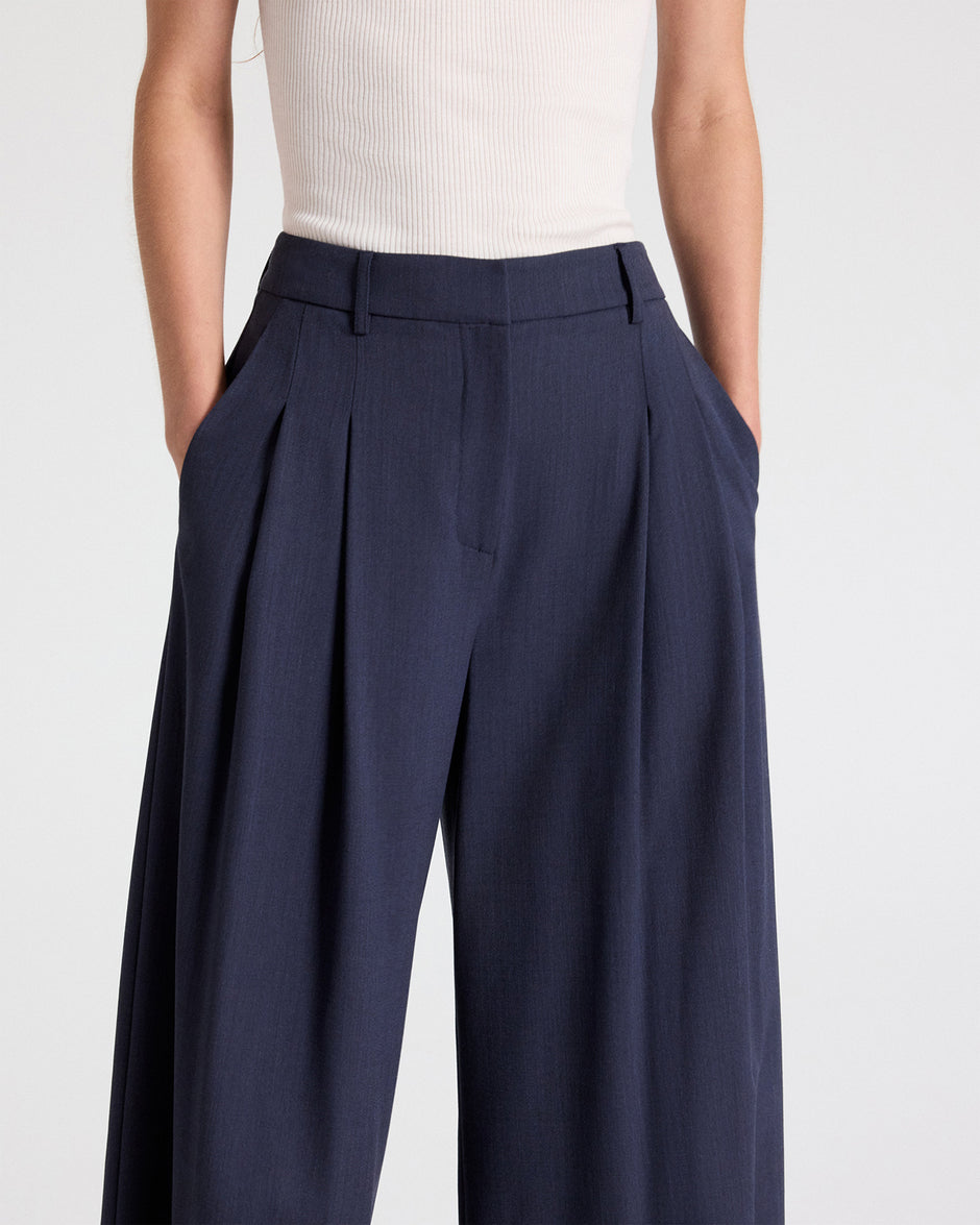 TWP Indigo Next Didi Pant in Italian Wool Twill view 4