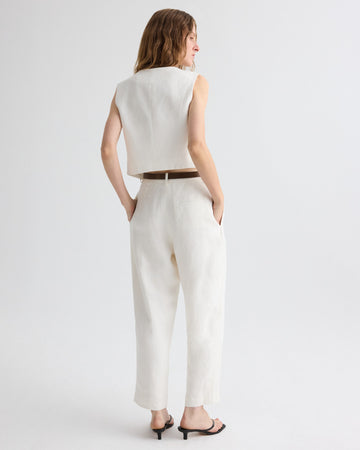TWP Ivoire Mila Vest in Weave Linen view 5