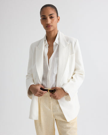 TWP Ivoire Harper Blazer in Weave Linen view 1
