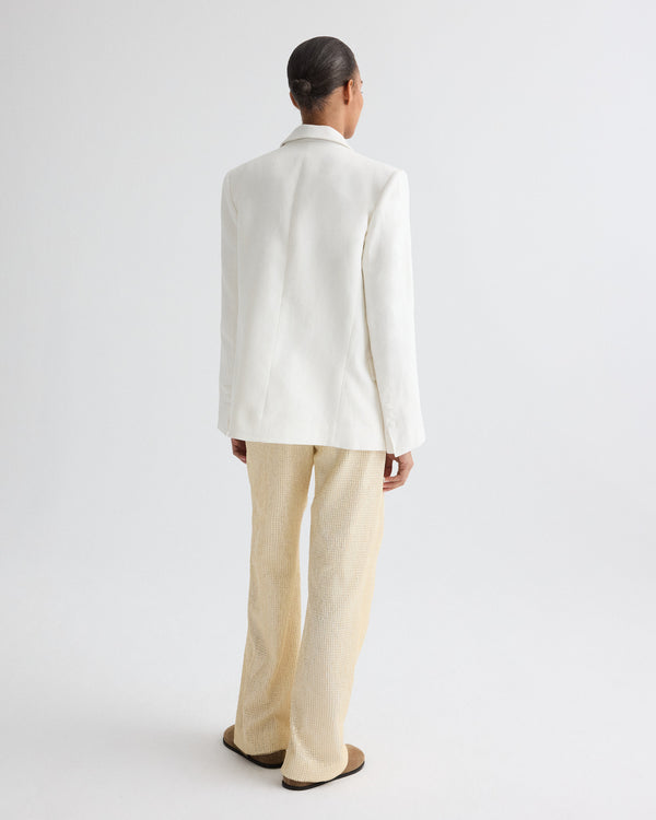 TWP Ivoire Harper Blazer in Weave Linen view 5